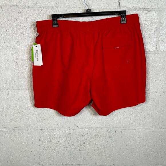 Calvin Klein Men's Modern Euro 5" Volley Swim Trunks red XXL - Picture 3 of 6